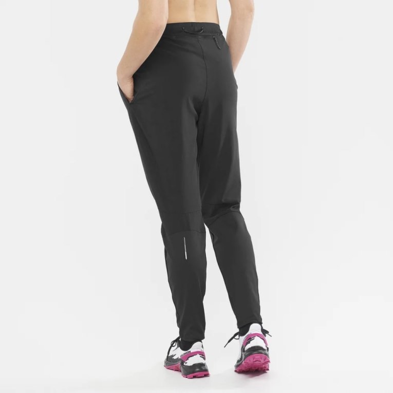 Salomon Cross Run Women's Sport Pants Black | 437-ZHULSW