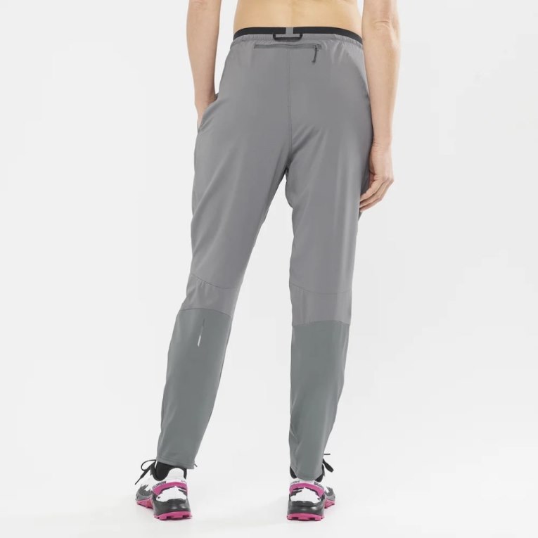 Salomon Cross Run Women's Sport Pants Grey | 165-BJINMF