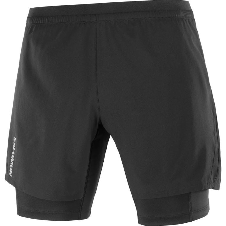 Salomon Cross Twinskin Men's Shorts Black | 205-FVMKUL