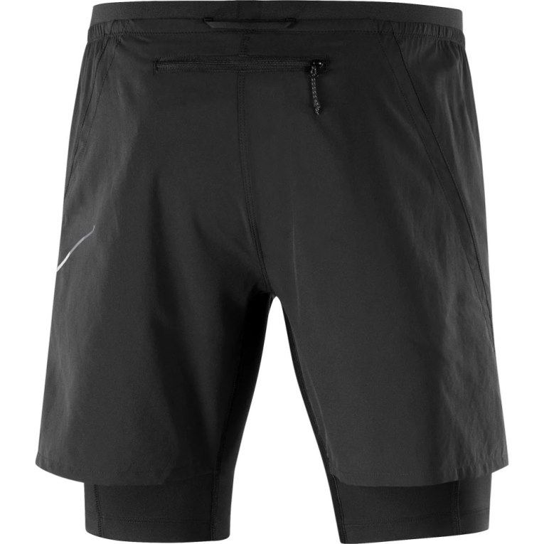 Salomon Cross Twinskin Men's Shorts Black | 205-FVMKUL