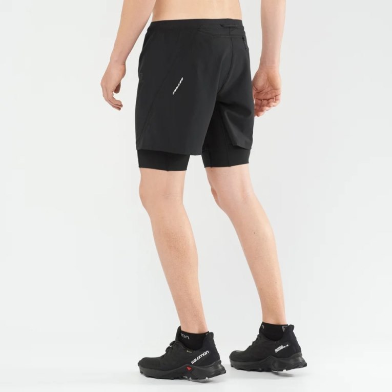 Salomon Cross Twinskin Men's Shorts Black | 971-GUKCEF