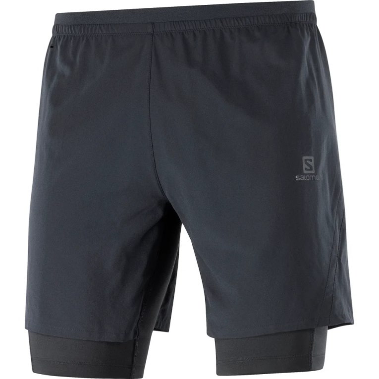 Salomon Cross Twinskin Men's Shorts Black | 971-GUKCEF