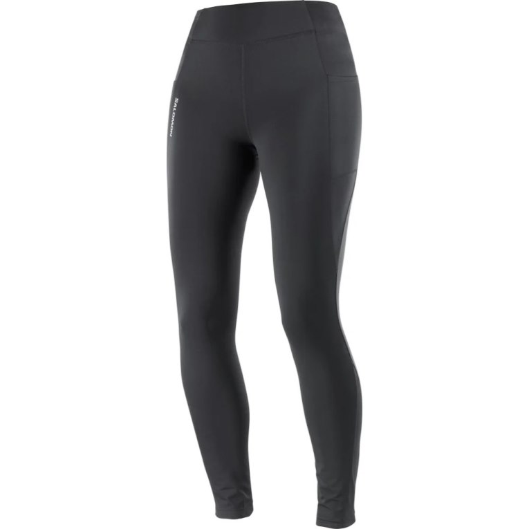 Salomon Cross Warm 28'' Women's Running Tights Black | 709-VQJMTD