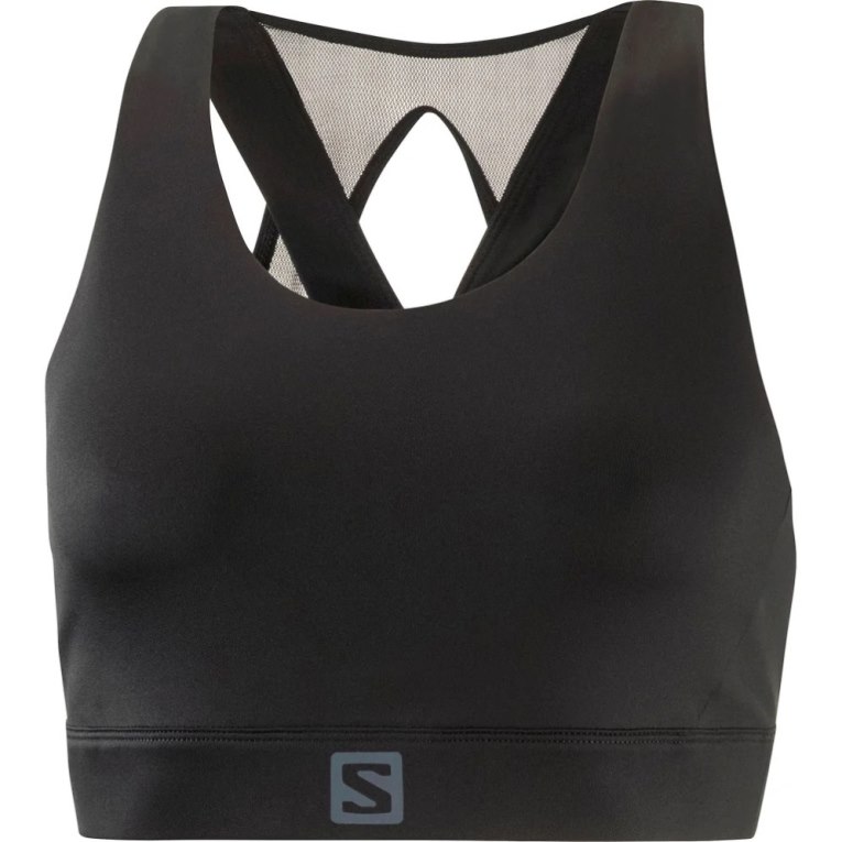 Salomon Cross Women's Run Bras Black | 294-CUMONB