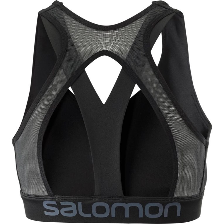 Salomon Cross Women's Run Bras Black | 294-CUMONB