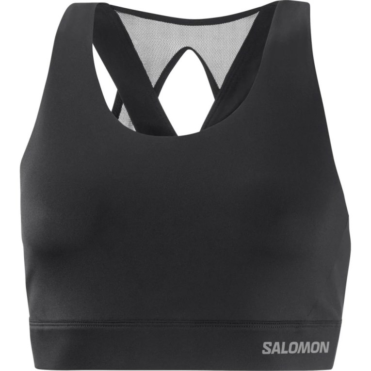 Salomon Cross Women's Run Bras Black | 890-GHRWID