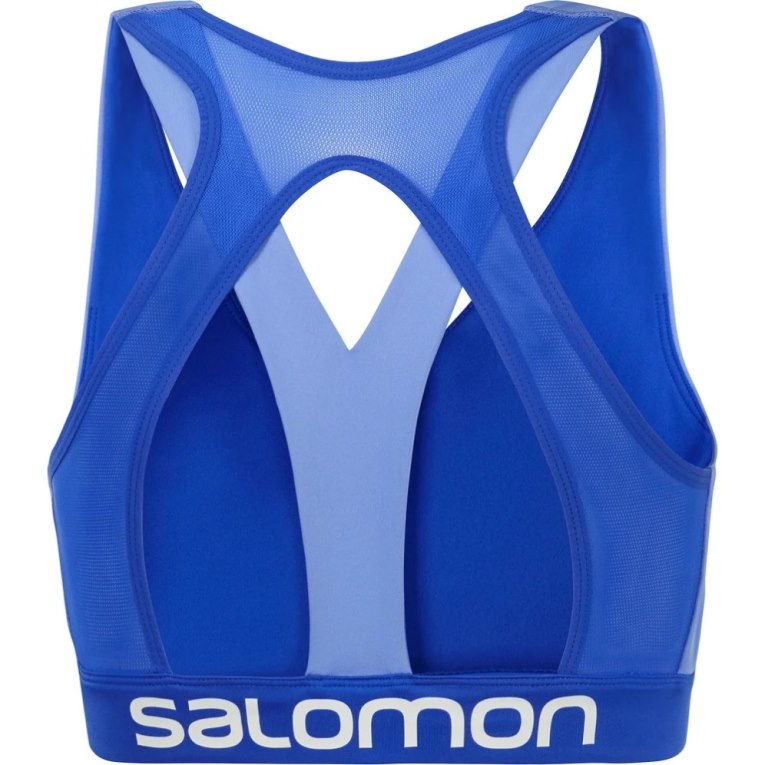 Salomon Cross Women's Run Bras Blue | 812-ZCFYNR