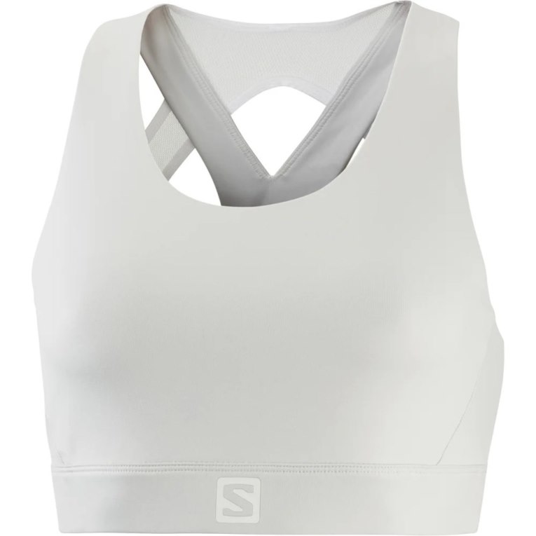 Salomon Cross Women's Run Bras White | 625-MKZQPO