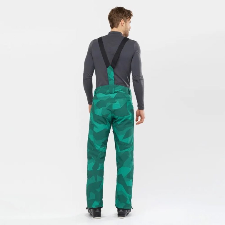 Salomon Edge Men's Ski Pants Green | 619-OGYCNM