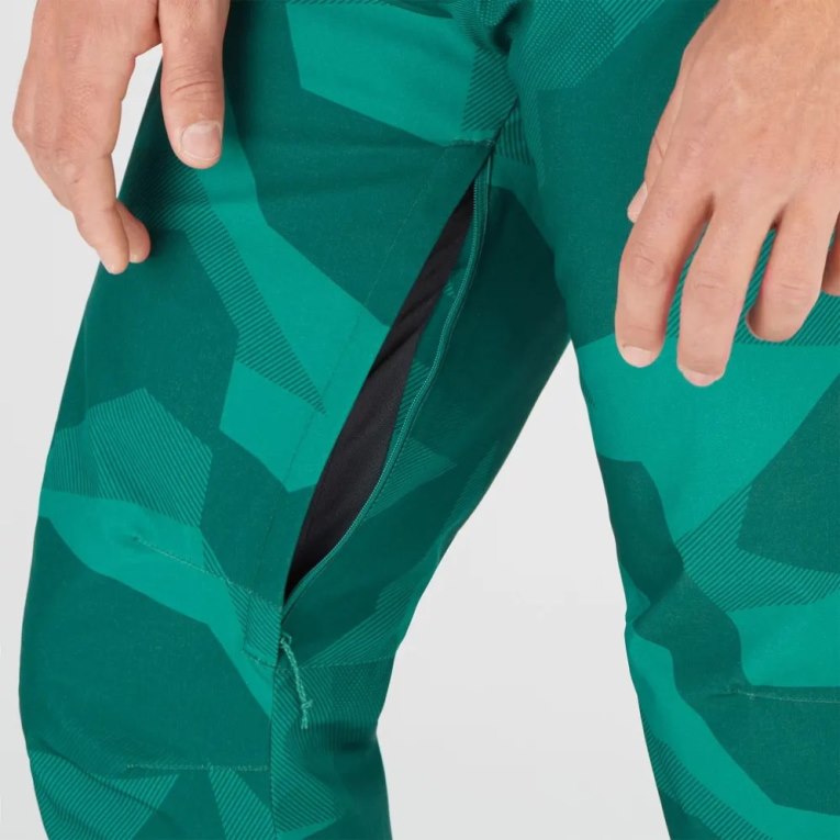 Salomon Edge Men's Ski Pants Green | 619-OGYCNM