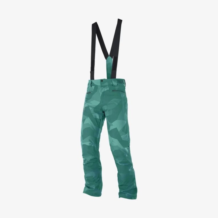 Salomon Edge Men's Ski Pants Green | 619-OGYCNM