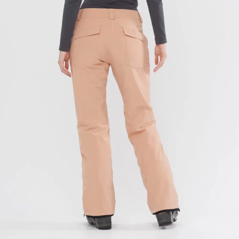 Salomon Edge Women's Ski Pants Apricot | 610-JSAZVF