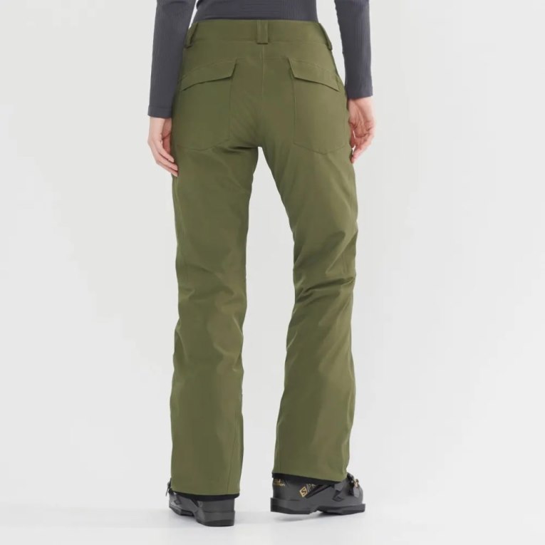 Salomon Edge Women's Ski Pants Olive | 742-IJQNWD