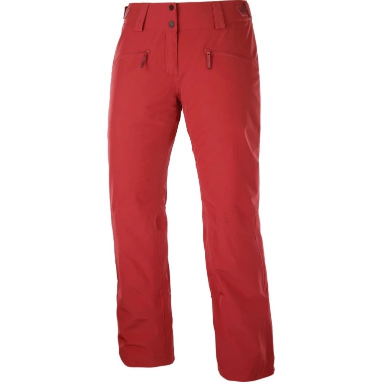 Salomon Edge Women's Ski Pants Red | 367-RQJGON