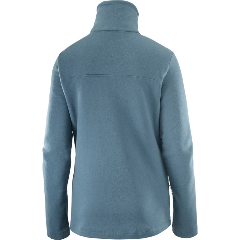 Salomon Essential Cosy Fleece Full Zip Women's Jackets Turquoise | 614-CHZXDN