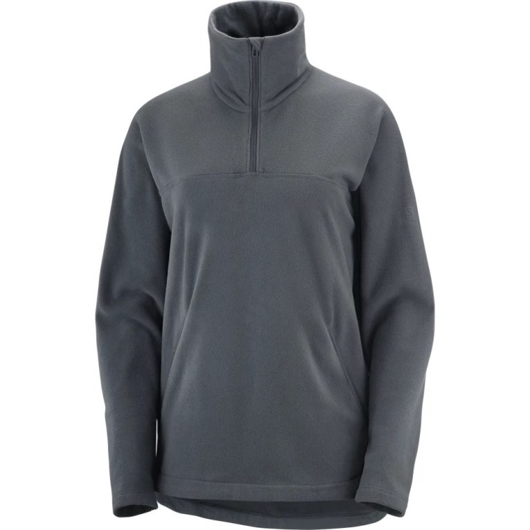 Salomon Essential Cosy Fleece Women's Sweatshirt Black | 017-GAIHLT