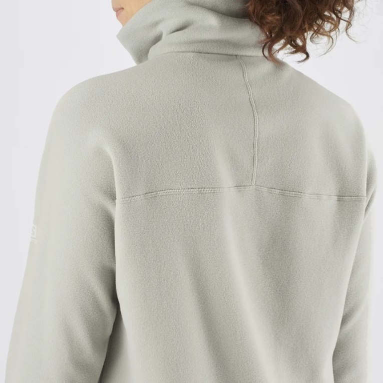 Salomon Essential Cosy Fleece Women's Sweatshirt Light Grey | 496-VXPORZ