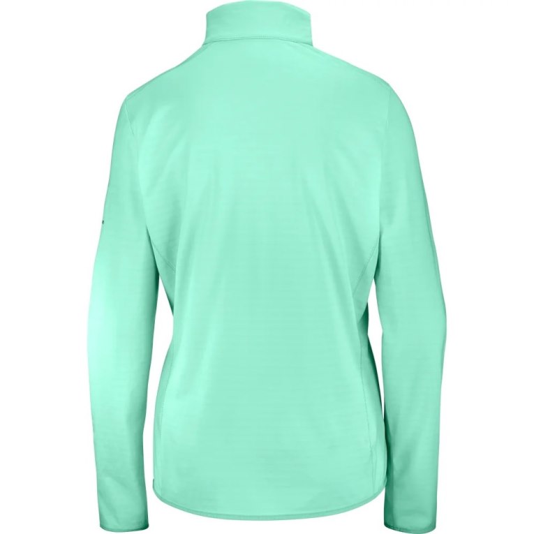 Salomon Essential Lightwarm Full Zip Women's Jackets Turquoise | 049-JOPFWU