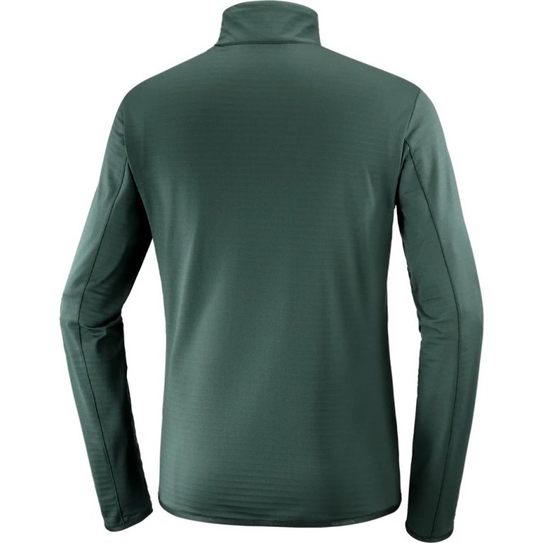 Salomon Essential Lightwarm Half Zip Men's Sweatshirt Green | 602-WYZASD