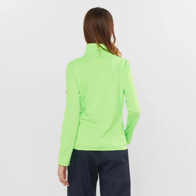 Salomon Essential Lightwarm Half Zip Women's Jackets Green | 406-IYXFVB