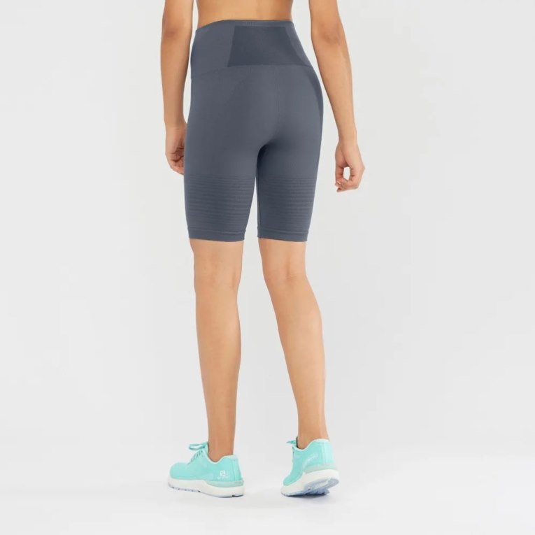 Salomon Essential Move On Seamless Women's Running Tights Dark Grey | 421-EODYBJ