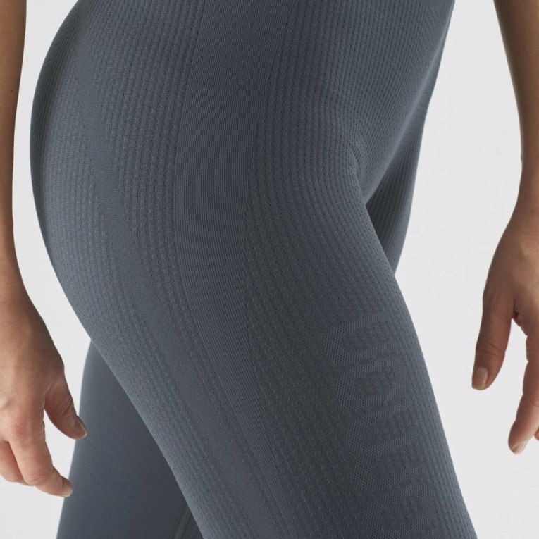 Salomon Essential Seamless Women's Running Tights Dark Grey | 604-GZHKVW