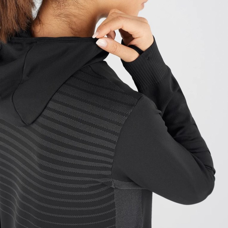 Salomon Essential Seamless Women's Sweatshirt Black | 865-YMWSNB