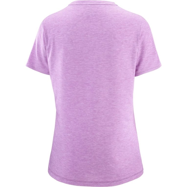 Salomon Essential Tencel Short Sleeve Women's T-Shirts Lavender | 938-LURWEA