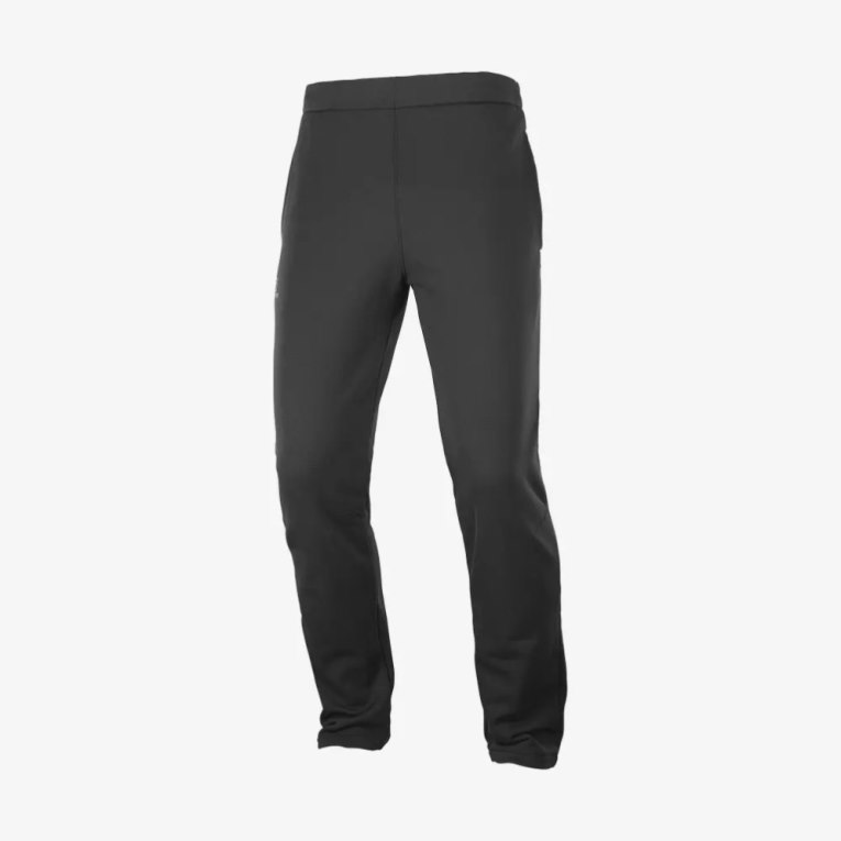 Salomon Essential Warm Fleece Men's Sport Pants Black | 485-ELNGSK