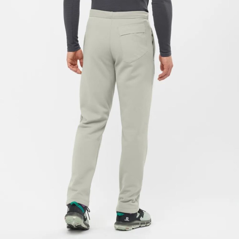 Salomon Essential Warm Fleece Men's Sport Pants Light Grey | 517-NJRIPF