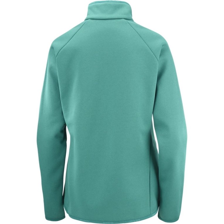 Salomon Essential Warm Half Zip Women's Jackets Green | 479-AQUFXI