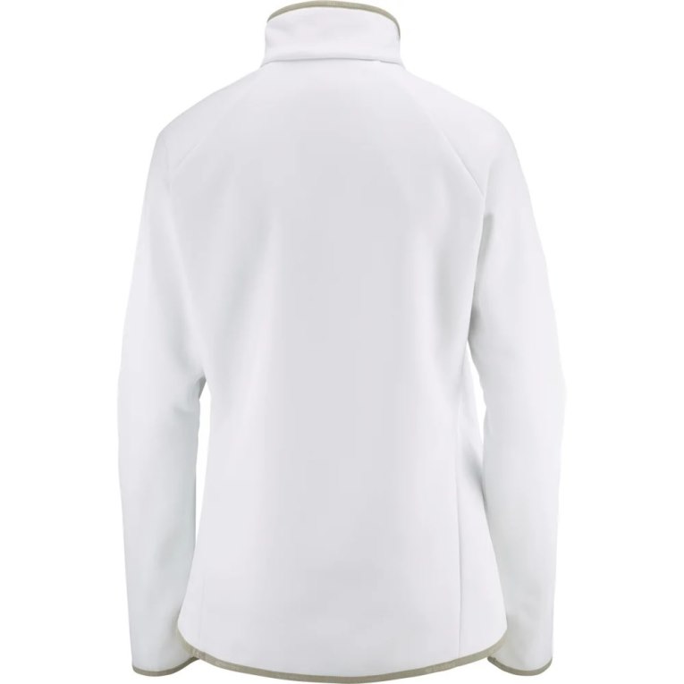 Salomon Essential Warm Half Zip Women's Jackets White | 860-MLUADC