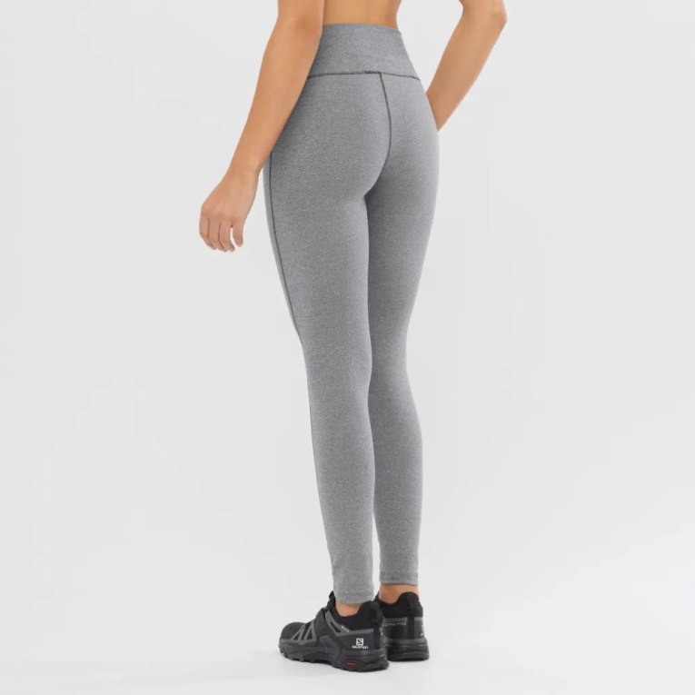 Salomon Essential Warm Women's Running Tights Grey | 812-IZONKL