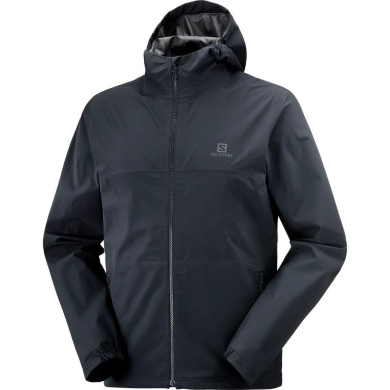 Salomon Essential Waterproof 2.5 L Men's Shell Jackets Black | 947-FXVAIC