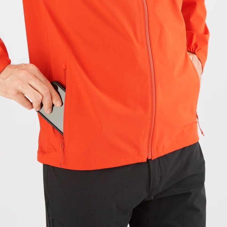 Salomon Essential Waterproof 2.5 L Men's Shell Jackets Orange | 972-PNJTAZ