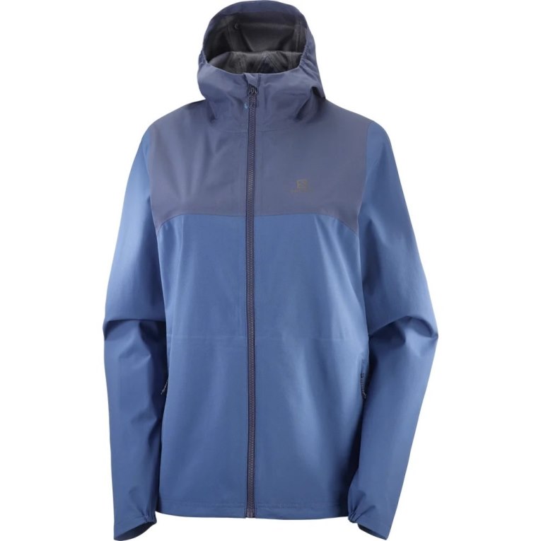 Salomon Essential Waterproof 2.5 L Women's Shell Jackets Navy | 307-SAFDCJ