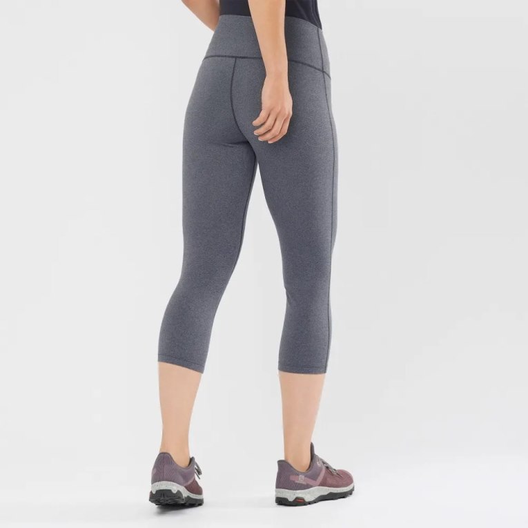 Salomon Essential Women's Running Tights Dark Grey | 780-YSMVEG