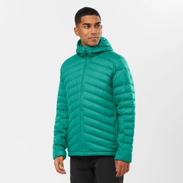 Salomon Essential Xwarm Down Men\'s Insulated Jackets Green | 091-IVBHEF