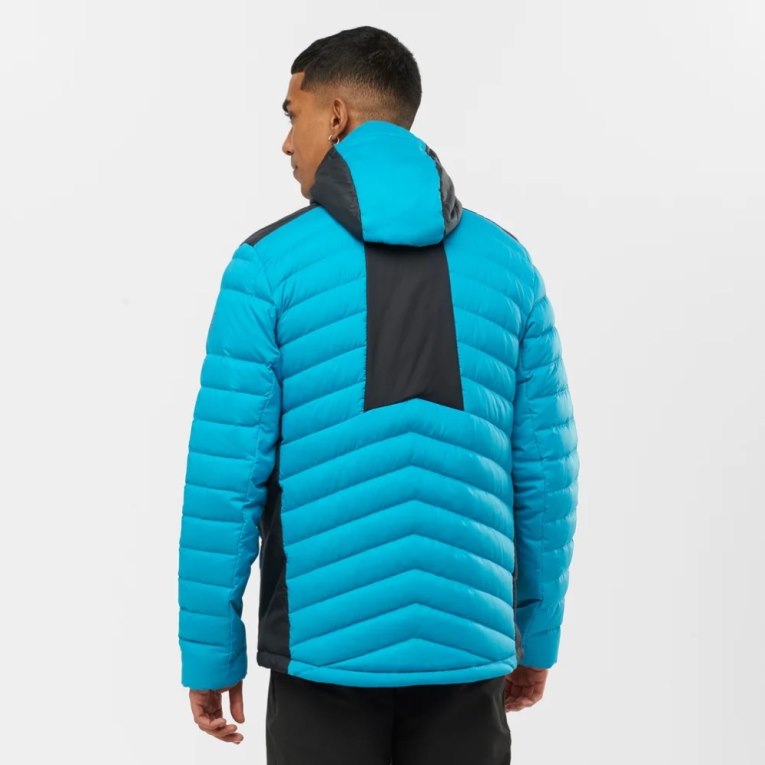 Salomon Essential Xwarm Down Men's Insulated Jackets Turquoise | 314-SJQXRB