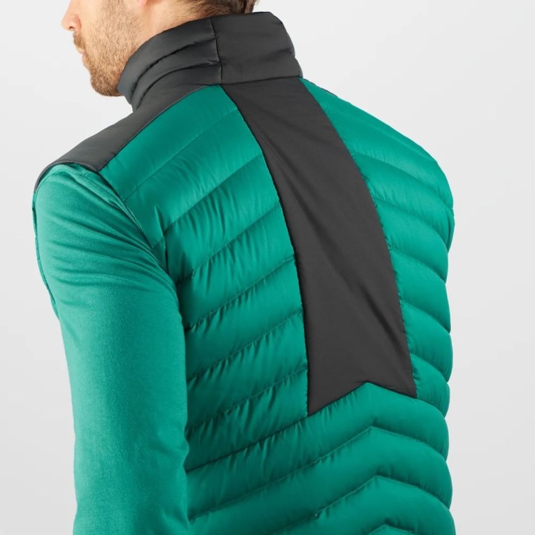 Salomon Essential Xwarm Down Men's Insulated Vests Green | 489-NZEOCP