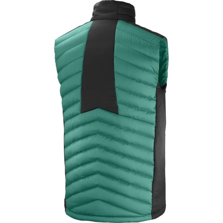 Salomon Essential Xwarm Down Men's Insulated Vests Green | 489-NZEOCP