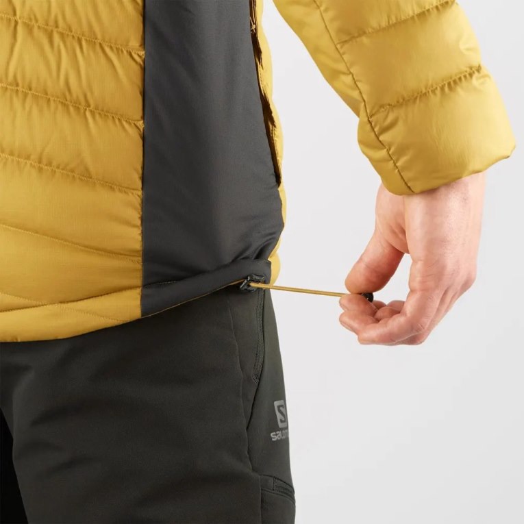 Salomon Essential Xwarm Down Men's Insulated Jackets Gold | 586-MCNEHI