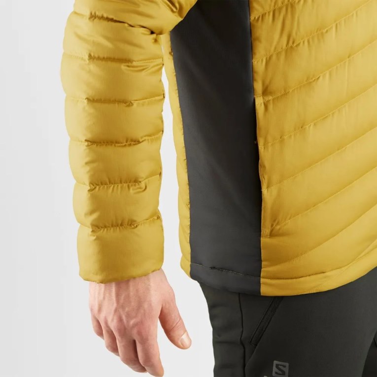 Salomon Essential Xwarm Down Men's Insulated Jackets Gold | 586-MCNEHI