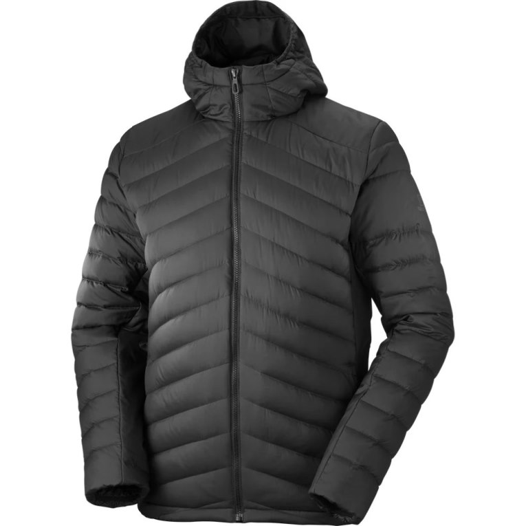 Salomon Essential Xwarm Down Men's Insulated Jackets Black | 670-DQENWI