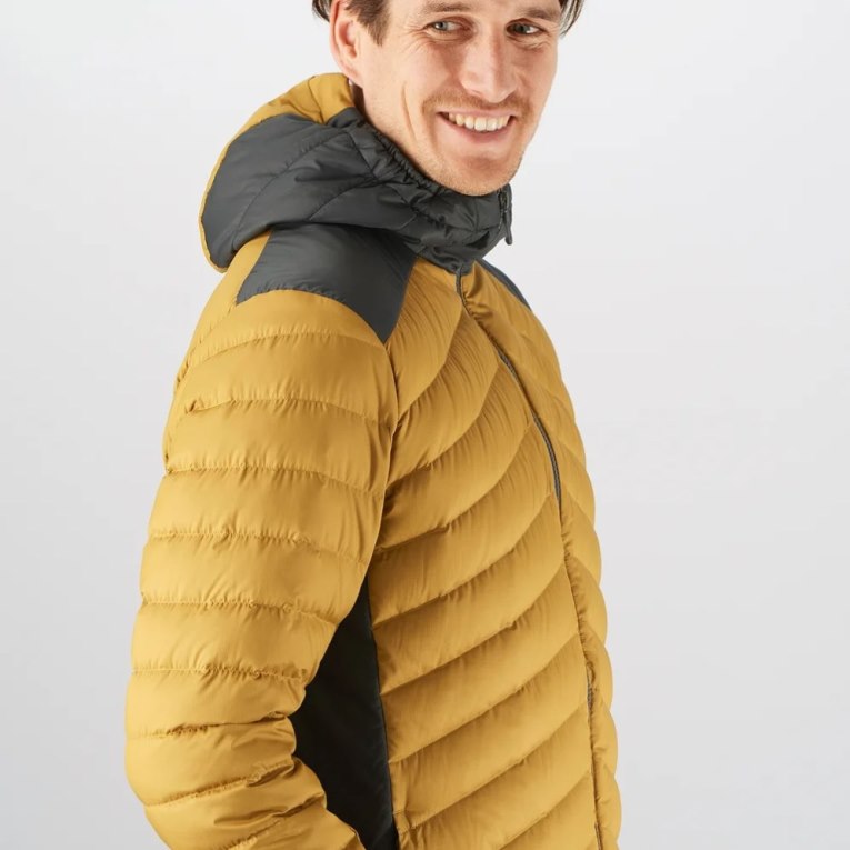 Salomon Essential Xwarm Down Men's Insulated Jackets Yellow | 796-VRDFAQ