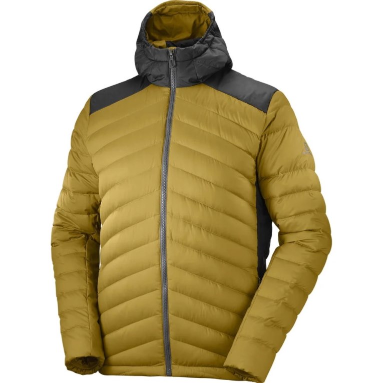 Salomon Essential Xwarm Down Men's Insulated Jackets Yellow | 796-VRDFAQ