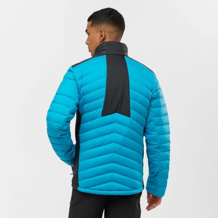 Salomon Essential Xwarm Down Men's Insulated Jackets Turquoise | 890-FRSUAT