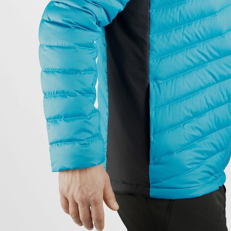 Salomon Essential Xwarm Down Men's Insulated Jackets Turquoise | 890-FRSUAT