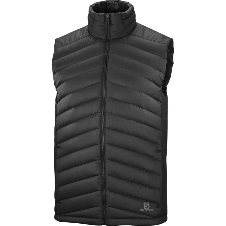 Salomon Essential Xwarm Down Men's Insulated Vests Black | 914-WYNHIV