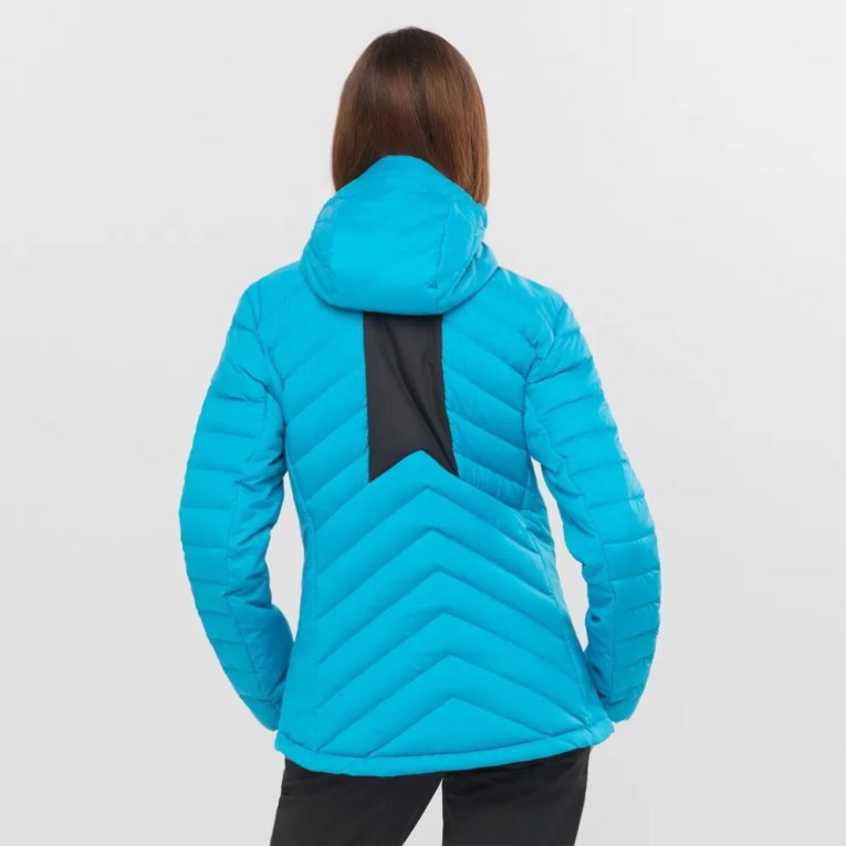 Salomon Essential Xwarm Down Women's Insulated Jackets Turquoise | 153-CTSPOK